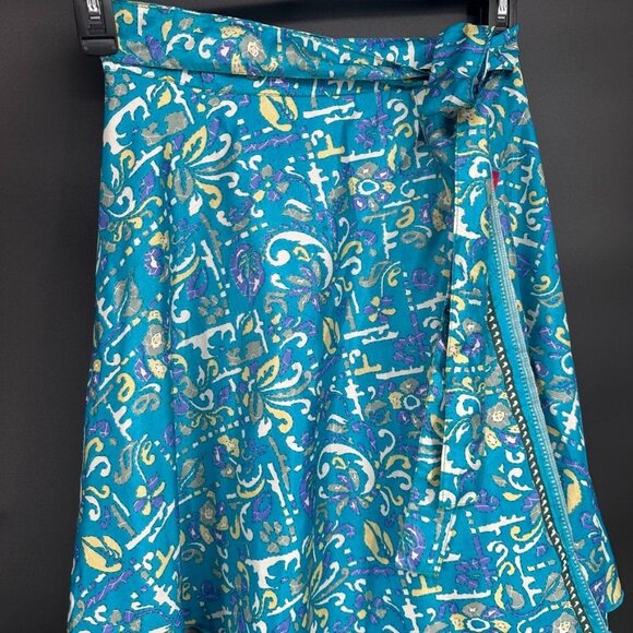 Weves Reversible Wrap Around Silk Skirt Size Small - Picture 2 of 10
